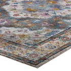 Modway - Success Médaillon vintage floral vieilli Anisah Tapis 4 pi l x 6 pi L - Gris ivoire Jaune Orange-Haute densité / Tissé à la machine