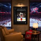 Frameworth - Cadre photoglass de Taylor Hall 16x20 des Carolina Hurricanes champions Coupe Stanley 2026 - 18 po l x 22 po H-6
