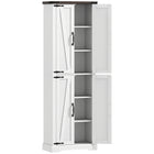 HOMCOM - Armoire de rangement 72 po pour salle à manger - blanc-Deux armoires spacieuses avec étagères réglables pour un rangement organisé 