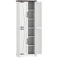 HOMCOM - Armoire de rangement 72 po pour salle à manger - blanc-Deux armoires spacieuses avec étagères réglables pour un rangement organisé 