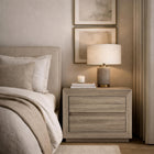 Manhattan Comfort - Table de nuit contemporaine Soren 32" à 2 tiroirs - Chêne naturel-Table de nuit moderne avec tiroirs sans poignées pour une esthétique épurée et minimaliste
