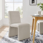 Modway - Emory Tissu tapis Fauteuil d’appoint de salle à manger - Sel-Glissières de plancher sans marquage