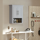 kleankin - Armoire murale de salle de bain avec étagère - gris-Assemblage requis