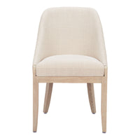 Zuo - Calmo Chaise de salle à manger - Beige-Bois de frêne massif