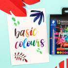Staedtler - 371 C12-1 Feutres pinceaux à pigments - Couleurs variées - Paquest de 12-6