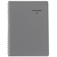 AT-A-GLANCE - Agenda hebdomadaire/mensuel traditionnel 2027 - 11 po H x 8 1/2 po l - gris - bilingue-12 mois avec onglet : janvier 2027 à décembre 2027