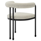 Modway - Turin Dos courbé Boucle et métal Chaise d’accent pour salle à manger - Black Pearl-7