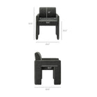 Modway - Daven Tissu Chaise de salle à manger rembourrée in Fusain-Tissu d’ameublement