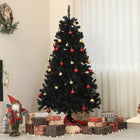 HOMCOM - Sapin de Noël artificiel de 5 pieds avec ouverture automatique - noir-Installation rapide et facile grâce à la construction de charnières et à la conception de sections, environ 15 à 25 minutes  