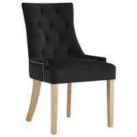 Modway - Pose Performance Velvet Chaise à manger - Noir-Chaise d’accent moderne