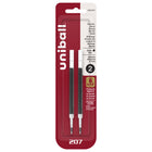 uni-ball - Recharges pour stylos gel rétractable 207 - 0,7 mm - bleu - paquet de 2-Stylos gel