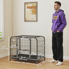 PawHut - Cage pour chien robuste, grande cage pour chien avec roulettes-L’intérieur spacieux offre aux chiens de petite et moyenne taille beaucoup d’espace pour se tenir debout, tourner et se détendre confortablement 
