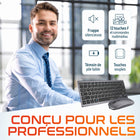 Delton - Ensemble clavier et souris sans fil portable/de voyage/compact N35 - argent-Le clavier et la souris ultraplats offrent une portée impressionnante de 9 mètres, vous permettant de vous déplacer librement sans perdre la connexion avec vos appareils.