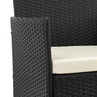 Manhattan Comfort - Ensemble de salon de patio moderne Imperia pour 2 personnes avec table d’appoint - gris et crème - ensemble de 3 pièces-Structure en acier enveloppée de rotin en PVC parfaite pour l'extérieur