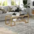 Hudson&Canal - Table basse rectangulaire Athena 45" L - Laiton-Caractéristiques assemblage facile