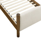 Modway - Maven Taille jumelle Tissu tapis Lit de plateforme, Noyer d’ivoire-Capacité de poids : 794 lb.