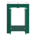 Modway - Maybelle 24" Vanette de salle de bain - Vert Blanc-Assemblée requise