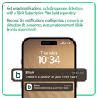 Amazon - Sonnette vidéo Blink (2e génération) - Noir-Enregistrez et partagez des clips — Stockez vos séquences en toute sécurité dans le cloud grâce à un essai gratuit de 30 jours et à l'abonnement Blink (vendu séparément)