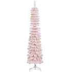 HOMCOM - Arbre de Noël artificiel 6' avec branches réalistes - Rose-Débordant de pointes qui donnent un aspect sain et naturel 