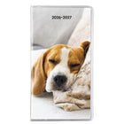 Blueline - Agenda Mensuel De Poche - 6 1/2 po H x 3 1/2 po l - Motif Animaux - Bilingue-Couverture en vinyle transparent