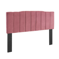 Modway - Camilla Chenal Touffé Performance Velvet Tête de lit King/King de Californie, Rose poussiéreuse-Glam Deco King/Tête de lit California King