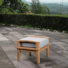 Modway - Marina Terrasse extérieure Teck Ottoman in Gris naturel-Housses lavables à la machine