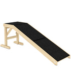 PawHut - Rampe pour animaux, marches de lit pour chien avec tapis antidérapant, 59 po L x 16 po l x 20 po H - naturel-Conçu pour les animaux âgés, petits ou à mobilité réduite afin de leur offrir une pente douce à gravir 