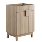 Modway - Miles 24" Armoire de toilette de salle de bain (lavabo non inclus) - Chêne-Panneau de particules et stratifié de mélamine