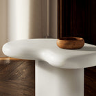 Modway - Elowen Terrasse extérieure Pierre Table d’appoint, Blanc-Silhouette sculpturale