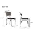 Manhattan Comfort - Lot de 4 chaises de salle à manger Giverny 46 cm style industriel chic - Nature-Cadre en frêne massif américain avec des textures de grain naturelles