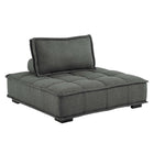 Modway - Saunter Touffe Tissu Chaise sans accoudoir - Gris-Canapé sectionnel sans accoudoirs