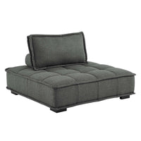 Modway - Saunter Touffe Tissu Chaise sans accoudoir - Gris-Canapé sectionnel sans accoudoirs