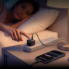 Anker - Chargeur Mural USB-C 45W avec Écran Intelligent et Broches Pliables - Noir-Contrôles d’affichage intelligent : appuyez une fois pour voir l’état de charge en temps réel, appuyez deux fois pour passer des modes Standard et Care, puis appuyez pendant 2 secondes pour faire pivoter l’écran. L’affichage s’atténue et s’éteint automatiquement la nuit pour éviter les perturbations du sommeil.