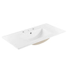 Modway - Chaucer 36" Vanette de salle de bain - Noir Blanc-Stratifié à grain de bois