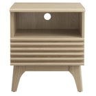 Modway - Render Table de chevet, Chêne-Pieds en bois effilés