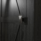 HOMCOM - Armoire de cuisine 48 po avec porte de grange - noir-Conception anti-basculement pour plus de sécurité 