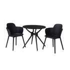 Dura Housewares - Ensemble de 4 chaises noir Granada - black - paquet de 4-Adapté à un usage intérieur et extérieur
