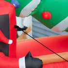 HOMCOM - Décoration de jardin gonflable de Noël de 1 - 80 m - Père Noël sur un tronc-Dimension globale : 84,75 po W x 40,25 po D x 70,75 po H 