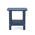 Backyard Lifestyles - Table d'appoint avec tablette - Bleu marine-Étagère inférieure pour rangement supplémentaire.