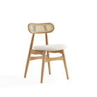 Manhattan Comfort - Lot de 2 chaises de salle à manger Colbert 44,5 cm style industriel chic, rembourrées, coloris Nature et Avoine-Assise rembourrée en polycoton tissé garnie de mousse haute densité