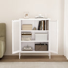 Manhattan Comfort - Amelia 31,5 po Buffet Moderne d’Appoint - Blanc-Lignes épurées et silhouette minimaliste, parfait pour les espaces contemporains et transitionnels