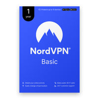 NordVPN - Service de base - 10 appareils - Abonnement d'un an-VPN avancé pour un Internet gratuit et ouvert
