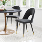 Zuo - Menlo Chaise de salle à manger - Noir - Ensemble de 2-Supporte jusqu'à 250 lb