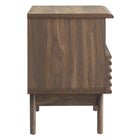 Modway - Render Table de chevet, Noyer-Construction durable en panneaux de particules