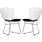 Nicer Furniture - chaise de salle à manger - noir - Paquet de 2-Inox