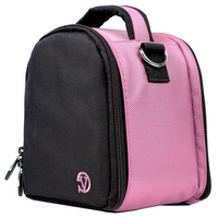 Vangoddy - Sac à bandoulière rembourré pour appareil photo - rose pâle-La conception rembourrée aide à protéger un appareil photo numérique compatible pendant le rangement et les déplacements