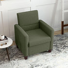 HOMCOM - Fauteuil moderne avec coussin d’assise pour salon - vert foncé-Ensemble de ressorts offrant un excellent soutien et une grande résilience  
