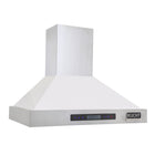 KUCHT KRH3015-W 30 po Hotte murale professionnelle - 900 CFM - Acier inoxydable/Blanc-Équipée de deux lampes DEL de 1,5 W, cette hotte Pro‑Style au design sans couture offre une meilleure visibilité pendant la cuisson et rehausse l’apparence de votre cuisinière Kucht Pro