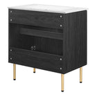 Modway - Chaucer 30" Vanette de salle de bain - Noir Blanc-Assemblée requise