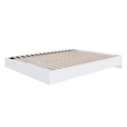 Nexera - Lit plateforme Queen, Blanc-Comprend un système de lattes pour le support du matelas, il ne nécessite donc pas de sommier, le choix économique idéal 